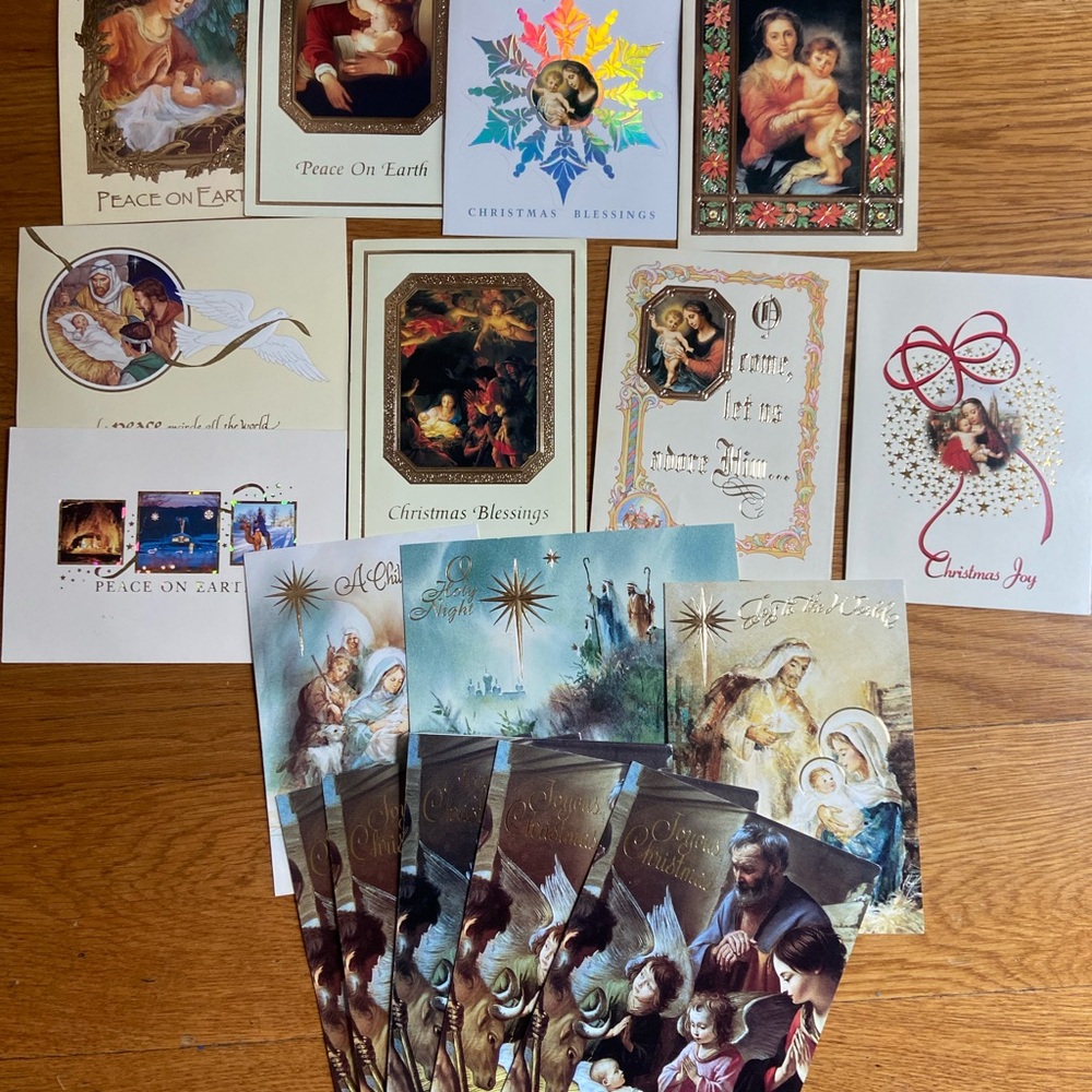 Vintage assorted religious Christmas Greeting Cards